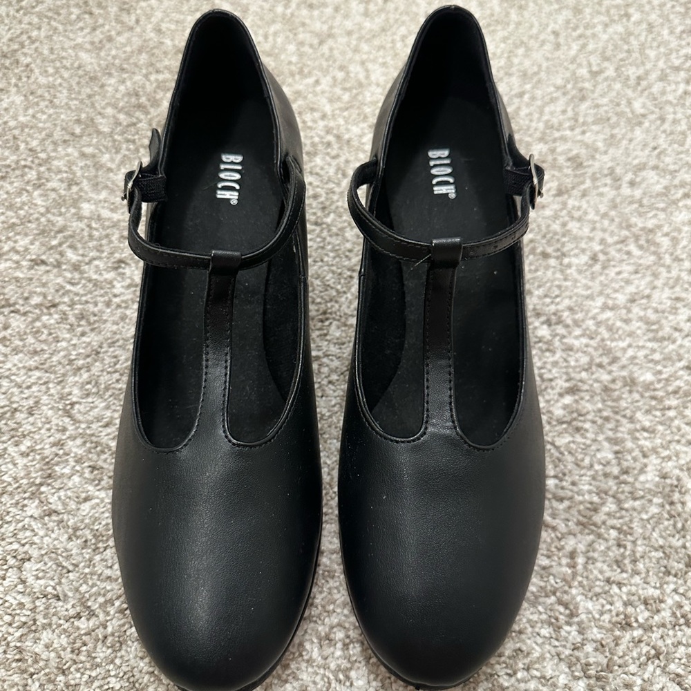 Bloch Women's Classic Black T-Strap Character Dance Heels